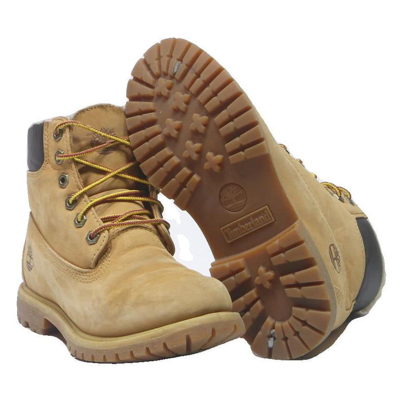 TIMBERLAND Womens 6 Inch Classic Premium Leather Boots Wheat UK 4 Fur Lined