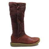 DR MARTENS Womens High Boots Brown Leather Synthetic UK 3 Casual