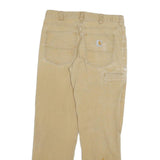 CARHARTT Mens Cotton Blend Beige Relaxed Straight Trousers W30 L29 Workwear