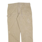 CARHARTT Mens Regular Fit Beige Workwear Denim Zip W36 L32 Carpenter Jeans