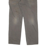 CARHARTT Mens Relaxed Fit Cotton Jeans Brown Straight Zip W33 L32 Workwear