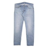 CARHARTT Mens Jeans Blue Regular Straight Denim Light W34 L32 Button Closure