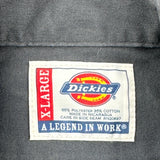 Dickies Short Sleeve Shirt - XL Gray Polyester Blend