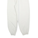ADIDAS Womens Joggers White S W26 L26 Cotton Blend Logo Elastic Waist