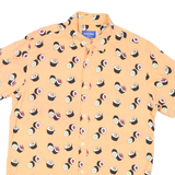 JACK & JONES Mens Peach Sushi Print Shirt M Casual Short Sleeve Button