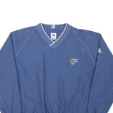 ADIDAS Mens Blue V-Neck Sweatshirt M Polyester Blend Sportswear