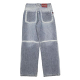 JOPP Womens Relaxed Jeans Blue Denim Raw W26 L28 Casual Patchwork Style