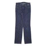 ARMANI JEANS Womens Slim Blue Denim Jeans W28 L32 Stylish Logo Zip