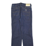 ARMANI JEANS Womens Slim Blue Denim Jeans W28 L32 Stylish Logo Zip