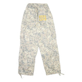 Womens Relaxed Fit Beige & Grey Digital Camouflage Cargo Trousers W30 L33 Cotton