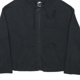 NIKE Womens Black Hoodie Full Zip M Cotton Blend Casual Sportswear