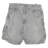CARHARTT Mens Shorts Grey Casual Cotton Blend XL W32 Workwear Cargo Pockets
