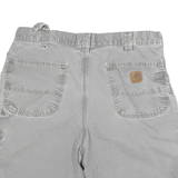 CARHARTT Mens Shorts Grey Casual Cotton Blend XL W32 Workwear Cargo Pockets