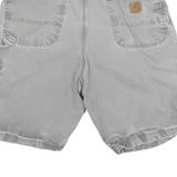 CARHARTT Mens Shorts Grey Casual Cotton Blend XL W32 Workwear Cargo Pockets