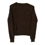 Polo By Ralph Lauren Cable Knit Sweater - Medium Brown Cotton