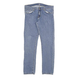 CARHARTT Mens Jeans Blue Regular Straight Denim Light W34 L32 Zip Cotton Blend