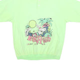 STARLIGHTS Mens Light Green Beach Club Short Sleeve Printed Polo Shirt L Relaxed