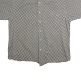 ROUTE 66 Mens Grey Cotton Geometric Print Shirt L Button Down Summer Casual