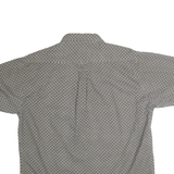 ROUTE 66 Mens Grey Cotton Geometric Print Shirt L Button Down Summer Casual