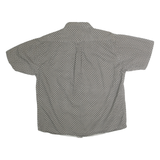 ROUTE 66 Mens Grey Cotton Geometric Print Shirt L Button Down Summer Casual