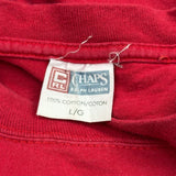 Chaps Ralph Lauren Spellout T-Shirt - Large Red Cotton