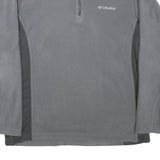 COLUMBIA Mens Grey Pullover Plain Half Zip Basic Knit M Outdoor Sport Sweater