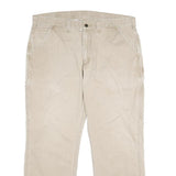 CARHARTT Mens Cotton Beige Relaxed Straight Trousers W38 L30 Workwear Utility