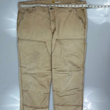 Carhartt Double Knee Carpenter Trousers - 36W 30L Beige Cotton