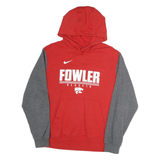 NIKE Mens Red & Grey Fowler Redcats Pullover Hoodie M Cotton Casual Sportswear