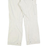BUG STAR Womens Cotton Blend White Relaxed Cargo Trousers W32 L28