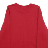 PUMA Mens Red Cotton Blend Crew Neck Sweatshirt M Logo Graphic Comfort