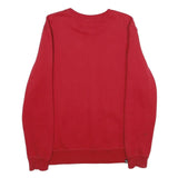 PUMA Mens Red Cotton Blend Crew Neck Sweatshirt M Logo Graphic Comfort