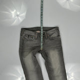 True Religion Slim Fit Jeans - 30W UK 8 Grey Cotton