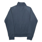 CARHARTT Mens Navy Blue Jacket S Jersey Zip Plain Casual Lightweight