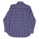 CHAPS Mens Blue & Purple Checked Shirt S Button-Down Collar Cotton Blend