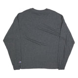 CHAMPION Mens Grey Virginia Tech Hokies Long Sleeve Crew Neck T-Shirt XL Cotton