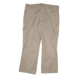 DICKIES Mens Cotton Blend Beige Regular Fit Straight Leg Trousers W38 L30 Casual