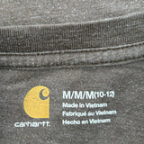 Age 10-12 Carhartt Graphic Long Sleeve T-Shirt - Medium Brown Cotton