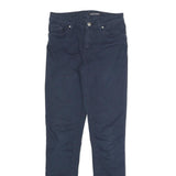 TOMMY HILFIGER Womens Cotton Blend Navy Slim Skinny Trousers W24 L27 Stylish