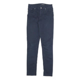 TOMMY HILFIGER Womens Cotton Blend Navy Slim Skinny Trousers W24 L27 Stylish