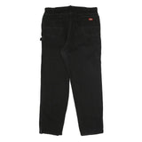 DICKIES Mens Relaxed Black Cotton Denim Jeans W40 L32 Workwear Casual Zip
