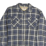WRANGLER Mens Blue & White Plaid Shirt L Cotton Long Sleeve Casual Everyday Wear