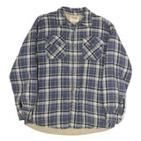WRANGLER Mens Blue & White Plaid Shirt L Cotton Long Sleeve Casual Everyday Wear