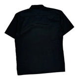 Dickies Short Sleeve Shirt - Medium Black Polyester Blend