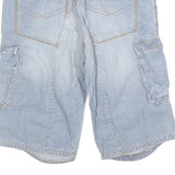 BIAGGINI Mens Light Blue Cargo Denim Shorts M W32 Casual Summer Wear