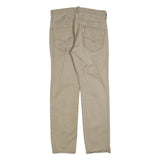 LEVI'S Mens Cotton Blend Beige Slim Straight Trousers W31 L30 Casual Classic Zip