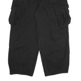 Black Womens Relaxed Cargo Cotton Blend Trousers W28 L25 Casual Wear