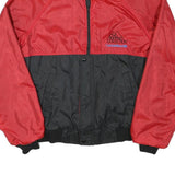 K PRODUCTS Womens Red & Black Zip Jacket L Polyester Blend Colourblock The
