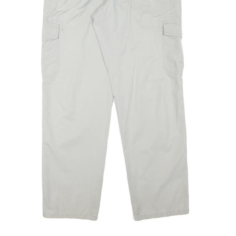 IN LINE COLLECTION Mens Relaxed Cargo Trousers Beige Cotton Blend W34 L31 Casual