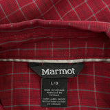Marmot Checked Short Sleeve Shirt - Large Red Cotton